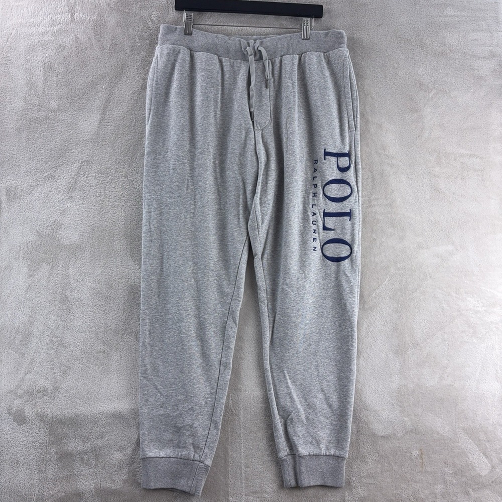 Polo Ralph Lauren Fleece Joggers Mens Size XL Gray Embroidered Logo Pony